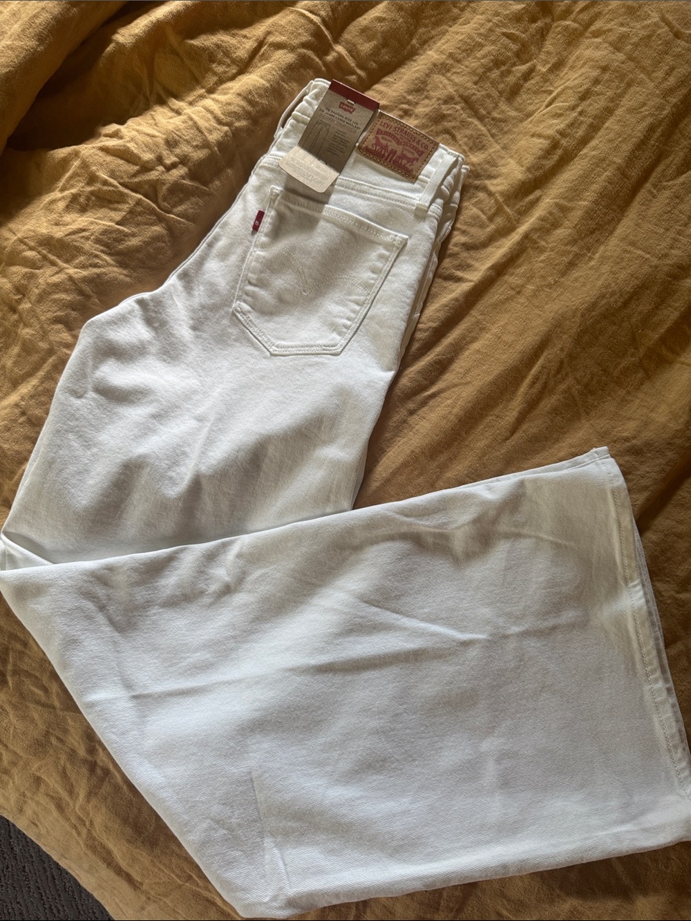 Levi's White Wide-Leg High-Rise Jeans